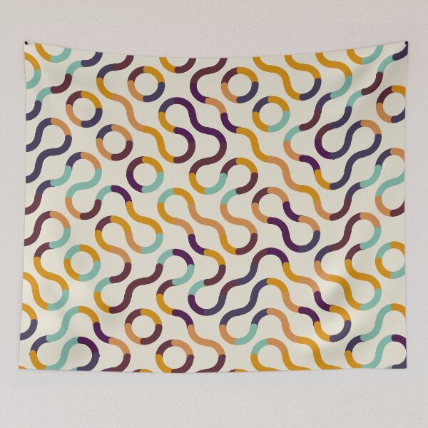 Item preview, Retro Wavy Geometric Pattern designed and sold by TexSta.