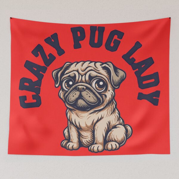 Item preview, Crazy Pug Lady designed and sold by 123ks.