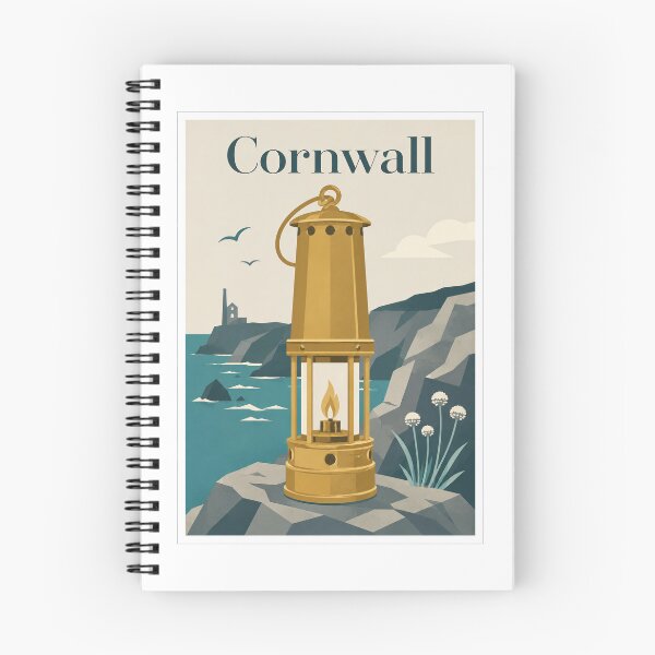 Artikelvorschau, Cornwall Mining Lantern Reiseplakat entworfen und verkauft von Beyond Destinations.
