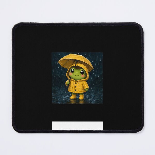 Item preview, Cute Frog in Yellow Raincoat with Umbrella designed and sold by Cristinafabian.