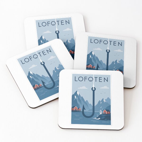 Item preview, Lofoten Fishing Hook Travel Poster designed and sold by Beyond Destinations.