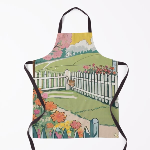 Item preview, Illustration - Stylized ginger feline, Bucolic and magical rural landscape designed and sold by World-Pets.