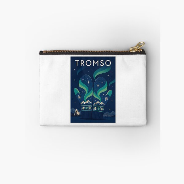 Item preview, Tromsø Aurora Mittens Travel Poster designed and sold by Beyond Destinations.