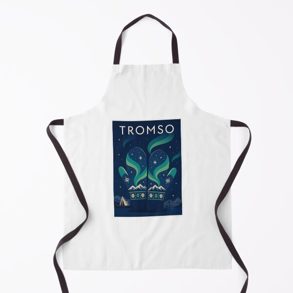 Item preview, Tromsø Aurora Mittens Travel Poster designed and sold by Beyond Destinations.