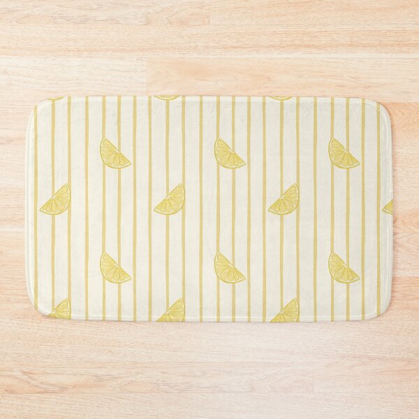 Item preview, Sunny Lemon Slices on Pastel Yellow Stripes Pattern designed and sold by svitlaarty.