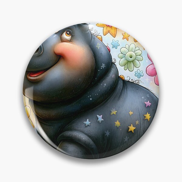 Item preview, Happy Rhino Unicorn with Colorful Stars and Flowers designed and sold by Artessie.