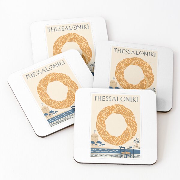 Item preview, Thessaloniki Koulouri Travel Poster designed and sold by Beyond Destinations.