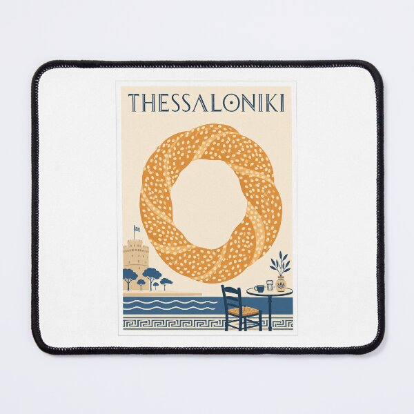 Item preview, Thessaloniki Koulouri Travel Poster designed and sold by Beyond Destinations.