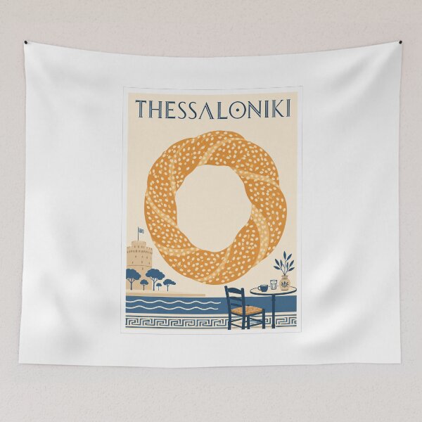 Item preview, Thessaloniki Koulouri Travel Poster designed and sold by Beyond Destinations.