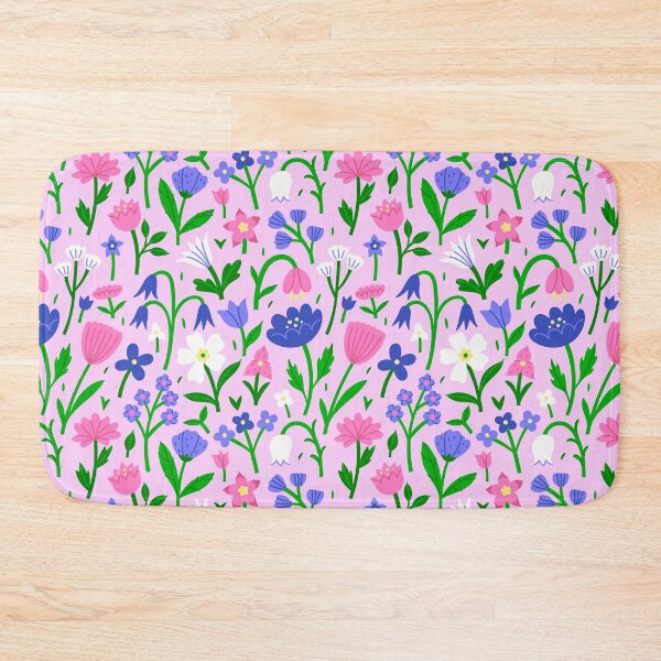 Item preview, different flowers on a pink background designed and sold by burbura.