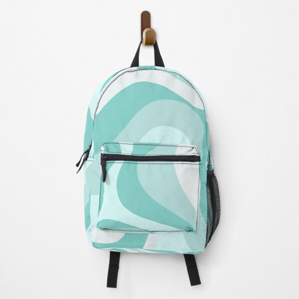 Item preview, Modern Retro Liquid Swirl Abstract in Light Aqua Teal Blue designed and sold by Differenceee.