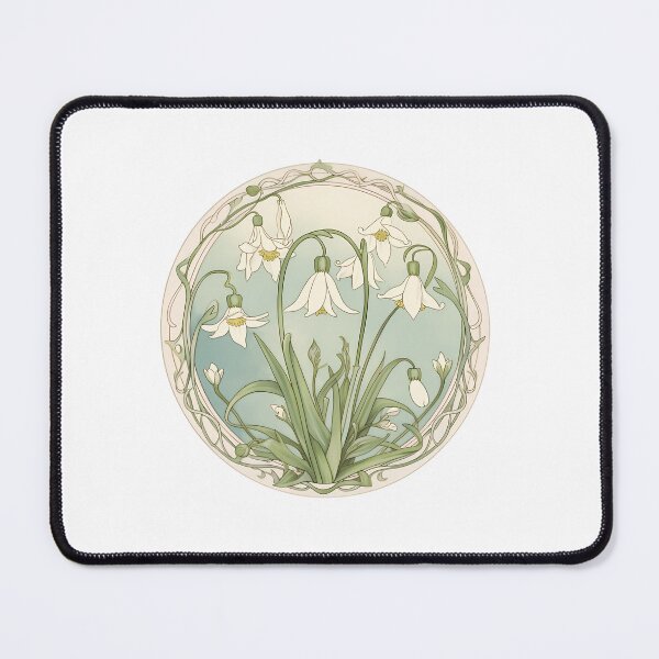 Item preview, Art Nouveau Inspired Blooming Spring Snowdrops designed and sold by JesseStewart.