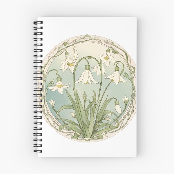 Item preview, Art Nouveau Inspired Blooming Spring Snowdrops designed and sold by JesseStewart.
