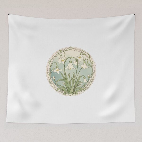 Item preview, Art Nouveau Inspired Blooming Spring Snowdrops designed and sold by JesseStewart.