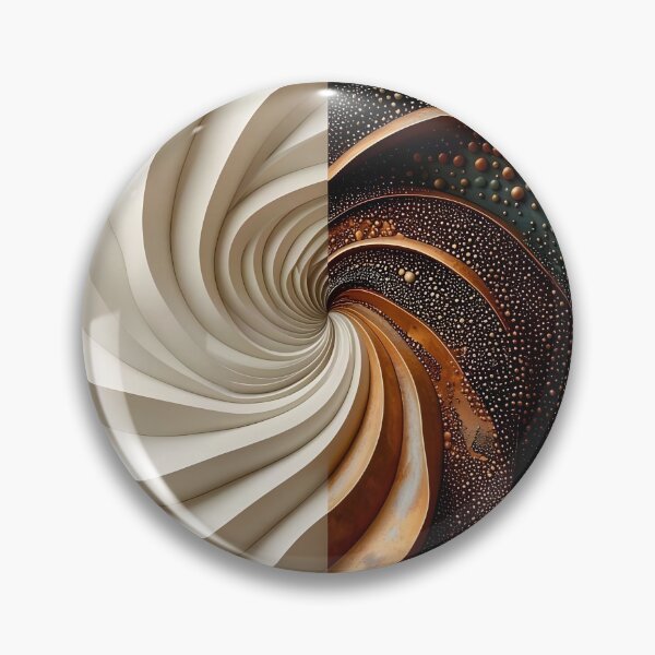Artikelvorschau, Spiral Opulence Design in Kupfer und Weiß entworfen und verkauft von Vicky Brago-Mitchell®.