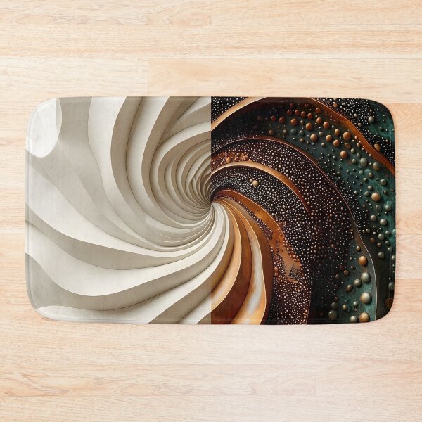 Item preview, Spiral Opulence Design in Copper and White designed and sold by Vicky Brago-Mitchell®.