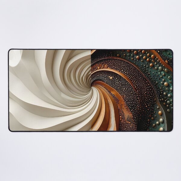 Item preview, Spiral Opulence Design in Copper and White designed and sold by Vicky Brago-Mitchell®.