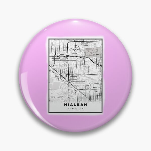 Item preview, Minimalist Hialeah Map designed and sold by Tamas Das.