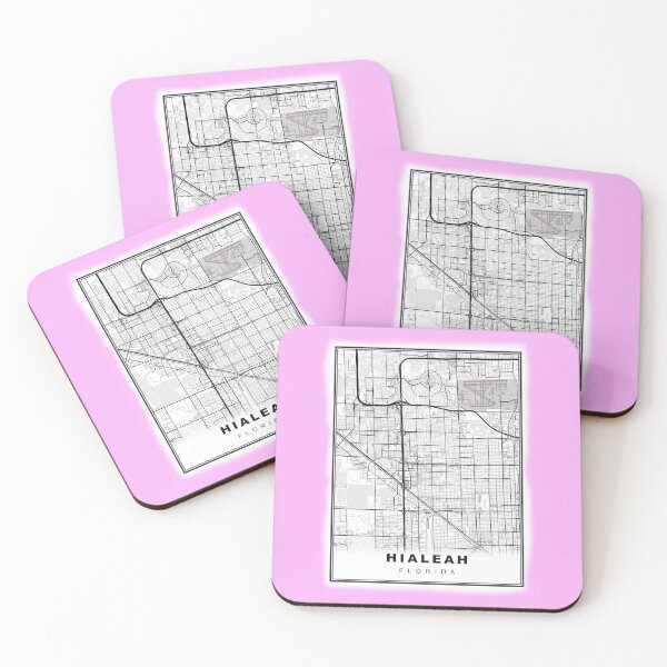 Item preview, Minimalist Hialeah Map designed and sold by Tamas Das.