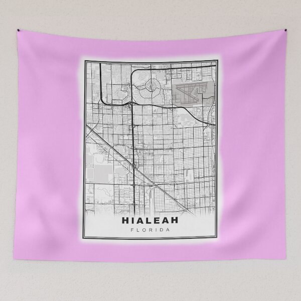 Item preview, Minimalist Hialeah Map designed and sold by Tamas Das.