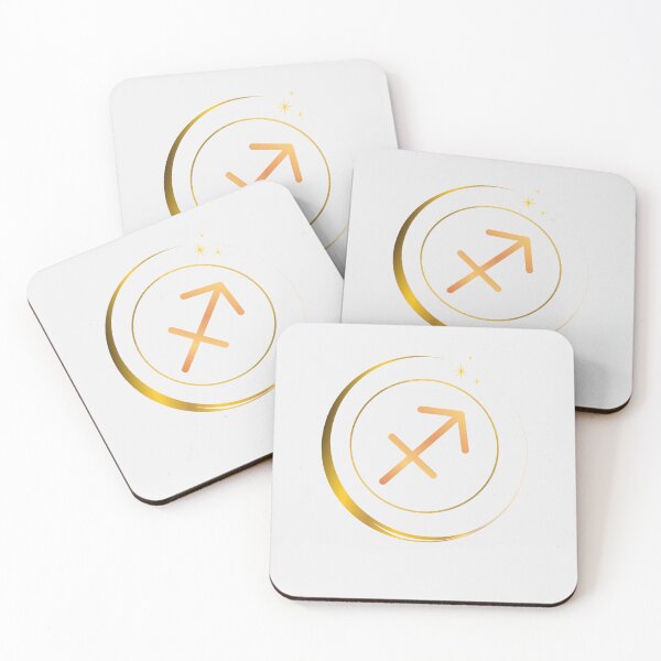 Item preview, Minimalist Sagittarius Zodiac Sign with Golden Moon designed and sold by MadeByMira.