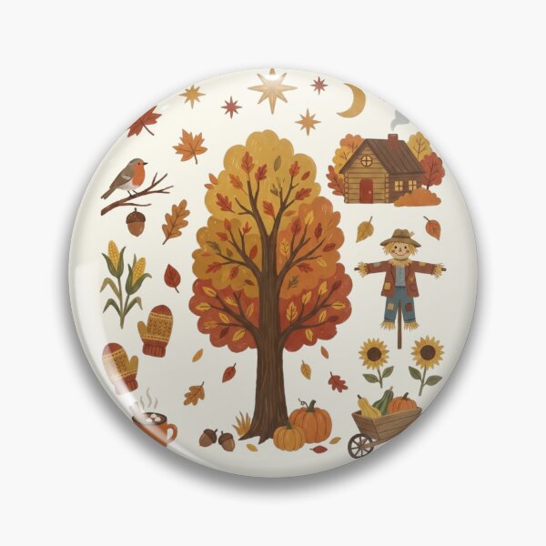 Item preview, Autumn Splendor - Cozy Fall Foliage & Pumpkin Illustration designed and sold by Pasteltone.