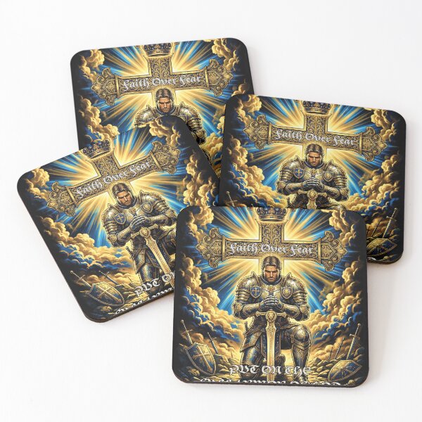 Item preview, Faith Over Fear Put On The Full Armor Of God Christian Warrior Design designed and sold by thepixfactory.