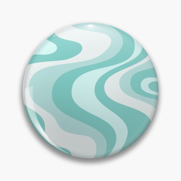 Item preview, Modern Retro Liquid Swirl Abstract in Light Aqua Teal Blue designed and sold by Differenceee.