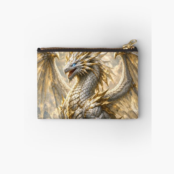 Item preview, Celestial Guardian Dragon – White Gold Divine Dragon Fantasy Art designed and sold by DrakariArt.
