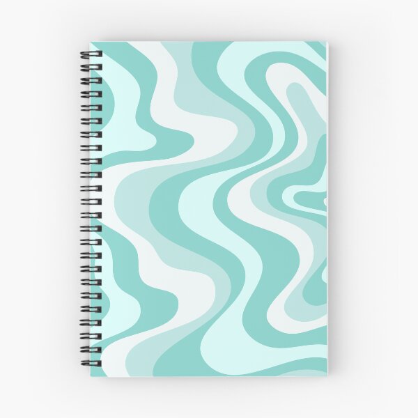 Item preview, Modern Retro Liquid Swirl Abstract in Light Aqua Teal Blue designed and sold by Differenceee.