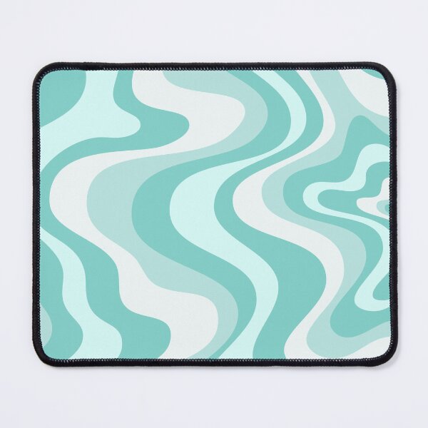 Item preview, Modern Retro Liquid Swirl Abstract in Light Aqua Teal Blue designed and sold by Differenceee.