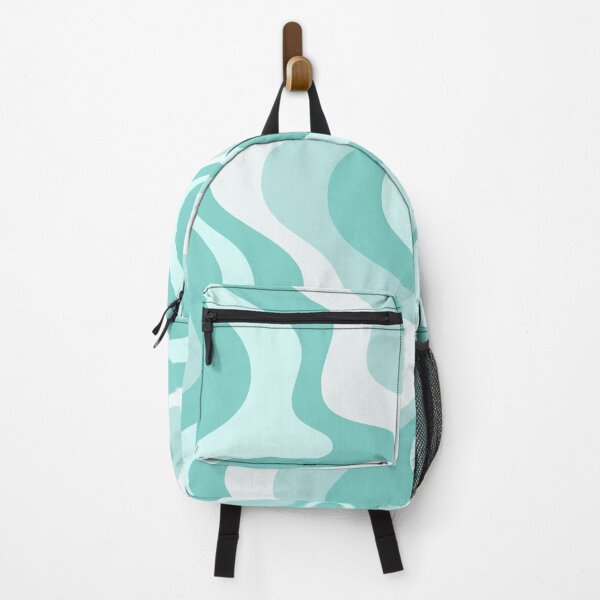 Item preview, Modern Retro Liquid Swirl Abstract in Light Aqua Teal Blue designed and sold by Differenceee.