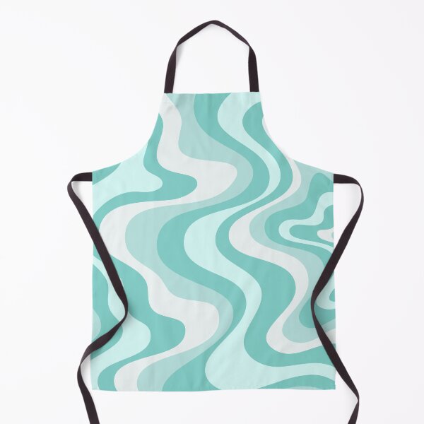 Item preview, Modern Retro Liquid Swirl Abstract in Light Aqua Teal Blue designed and sold by Differenceee.