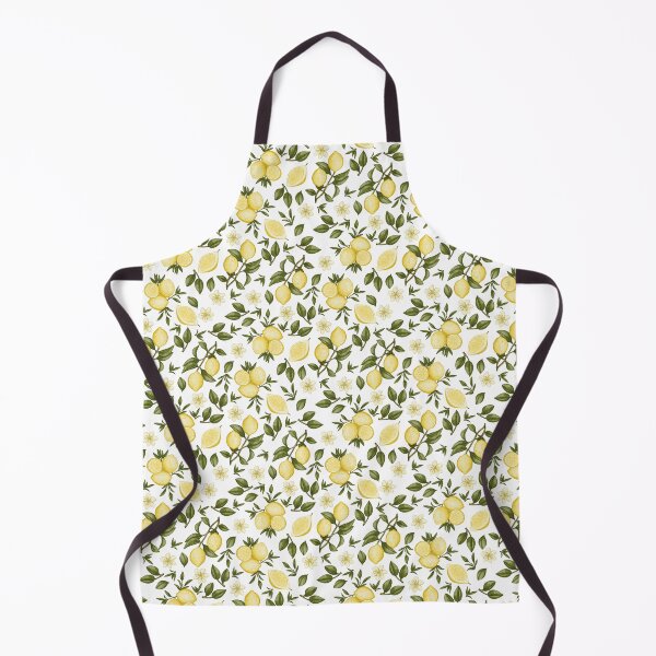 Item preview, Botanical Watercolor Lemons and White Blossoms Pattern designed and sold by svitlaarty.