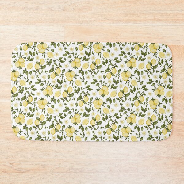 Item preview, Botanical Watercolor Lemons and White Blossoms Pattern designed and sold by svitlaarty.