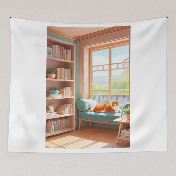 Item preview, Interior - Domestic Cat, Relaxed and Luminous Atmosphere designed and sold by World-Pets.