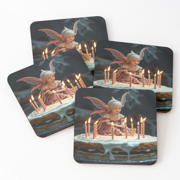 Item preview, An elf child, Elfin, sits on the birthday cake with candles. designed and sold by Segasprojects.