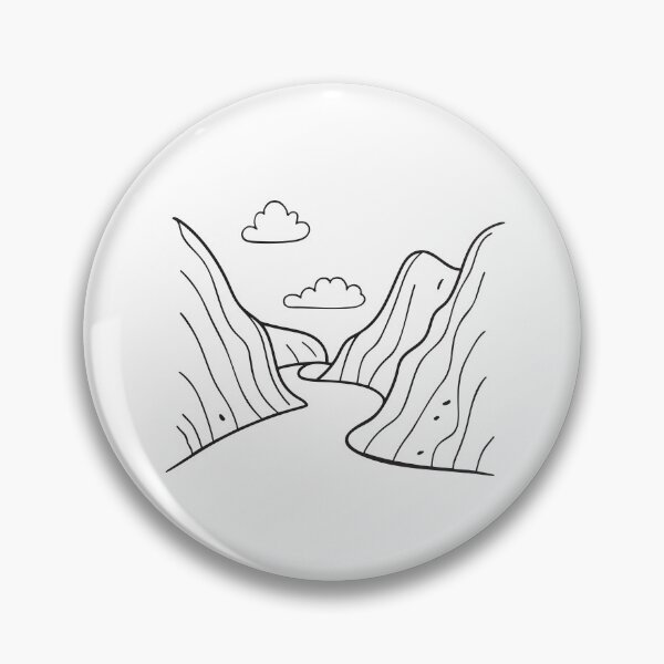 Item preview, A thin footpath slicing through the center of a steep valley designed and sold by rasagamastore.