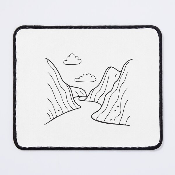 Item preview, A thin footpath slicing through the center of a steep valley designed and sold by rasagamastore.