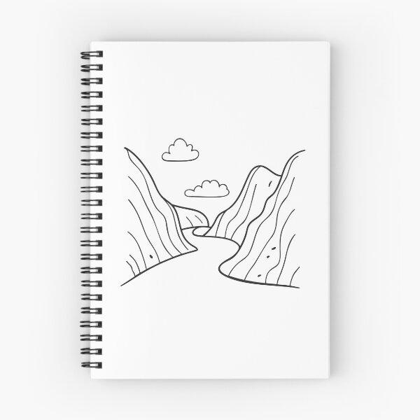Item preview, A thin footpath slicing through the center of a steep valley designed and sold by rasagamastore.