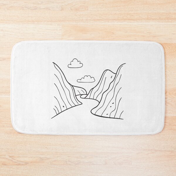 Item preview, A thin footpath slicing through the center of a steep valley designed and sold by rasagamastore.