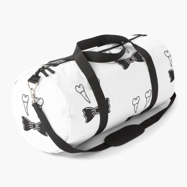 Item preview, A set of vampire fangs resting next to a neatly tied black bow tie designed and sold by rasagamastore.