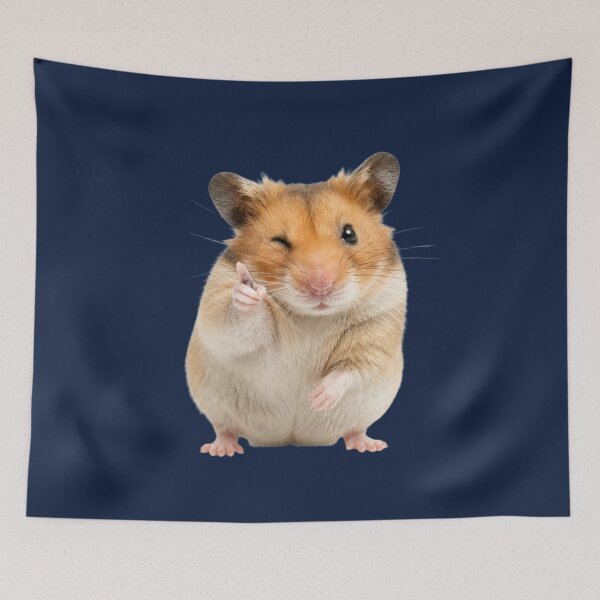 Item preview, Funny Winking Golden Hamster Motivation Illustration designed and sold by bosamji.
