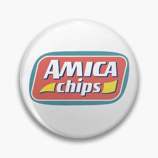 Item preview, Amica Chips Vintage Snack Badge Design designed and sold by chinbza.