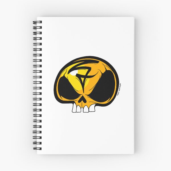 Item preview, Yellow Anime Alien Skull Flat Brush Streetwear Art designed and sold by elmuna.