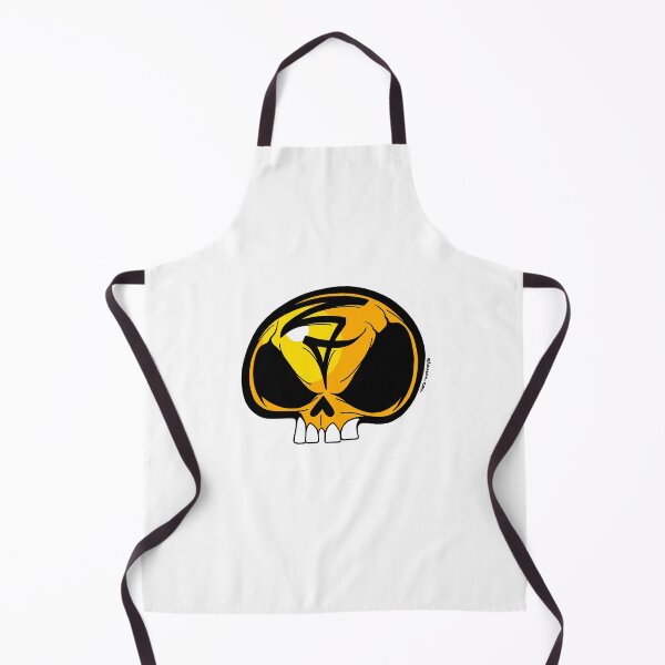 Item preview, Yellow Anime Alien Skull Flat Brush Streetwear Art designed and sold by elmuna.