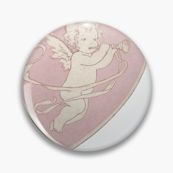 Item preview, whimsy pink vintage cupid angel cherub  designed and sold by ellmoswrld.