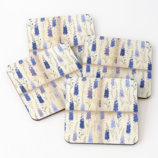 Item preview, Vintage Delphinium Floral Pattern | Blue Larkspur Botanical Wallpaper designed and sold by Mousy17.