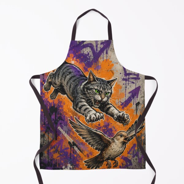 Item preview, Graffiti style - cat chases bird designed and sold by Killerkarpfen.