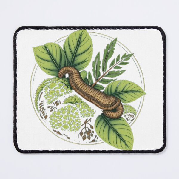 Item preview, Velvet Worm Botanical Badge | Minimal Nature Wildlife Design designed and sold by MystiColo.